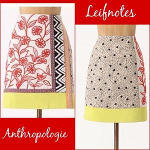 Anthropologie Leifnotes Brimming Borders Skirt